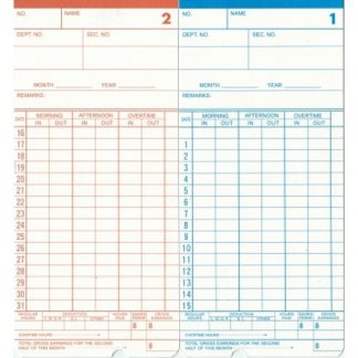 013702 Weekly Time Cards For Royal TC100/TC200 Box of 1000 